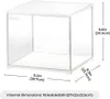 A clear acrylic display box with dimensions indicated. Podgląd zdjęcia produktu