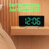 Gebogener LED Digitalwecker mit Spiegelanzeige, Produktbild-Vorschau 4