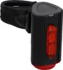 A black and red bicycle light with a gray top, mounted on a black strap. Anteprima dell’immagine prodotto