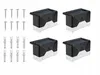A set of four solar-powered garden lights and their mounting hardware are displayed against a white background. Podgląd zdjęcia produktu