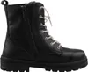 A black leather lace-up boot with a side zipper, shown from the side against a white background. Voir les images du produit