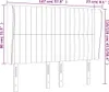vidaXL Kopfteil mit Ohren Rosa 147x23x118/128 cm Samt Produktbild-Vorschau 8