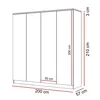 A diagram showing the dimensions of a wardrobe. Produktbild-Vorschau