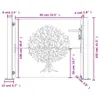 Gartentor 100x100 cm Cortenstahl Baumdesign Produktbild-Vorschau 9