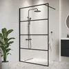 Duschwand Essos 100 x 200cm Glas Duschabtrennung Schwarz - Produktbild-Vorschau 1