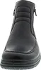 A close-up, front-facing view of a black leather boot. Náhľad obrázku produktu
