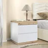 OKWISH Table de nuit - Chevet Moderne avec 2 Tiroirs et Voir les images du produit 3