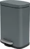 A gray pedal trash can with a lid and an inner bucket. Anteprima dell’immagine prodotto