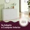 CASABEL Zapatero 24 pares, consola compacta, blanco Vista previa de la imagen del producto 9