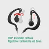 A diagram showing two black earbuds with ear hooks, illustrating their adjustable features. Produktbild-Vorschau