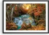 Gerahmtes Poster - Schwarzer Rahmen - Park Wasserfall Produktbild-Vorschau 1
