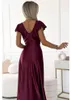 Numoco. Vestido de fiesta para mujer, color burdeos, talla Vista previa de la imagen del producto 5