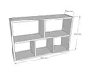 Wandregal Weiß 80x50 cm - Modernes Hängeregal Horizontal & Produktbild-Vorschau 3