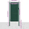 vidaXL Gartentor aus PVC und Stahl 100 x 164 cm Grün Produktbild-Vorschau 3