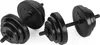 A set of black dumbbells on a white background. Náhled obrázku produktu
