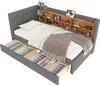 Merax Tagesbett 90x200cm, Schlafsofa mit 2 Schublade, USB, Produktbild-Vorschau 9