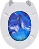 vidaXL Siège de toilette MDF Couvercle Dauphins Voir les images du produit 13