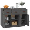 vidaXL Sideboard Grau 100x40x75 cm Massivholz Kiefer Produktbild-Vorschau 4