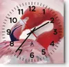 Wanduhr - Quadrat - Glasuhr - Flamingo Vogel Porträt - Produktbild-Vorschau 1