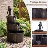 COSTWAY Gartenbrunnen mit Pumpe, 3-stufiger Springbrunnen Produktbild-Vorschau 4