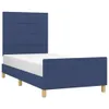 Cloris Designermöbel Bettgestell mit Kopfteil Blau 100x200 Produktbild-Vorschau 2