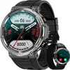 A smartwatch is displayed with its screen showing various health metrics and a date. Produktbild-Vorschau