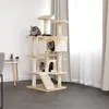 lionto Kratzbaum Höhe 130 cm, beige/weiß Produktbild-Vorschau 2