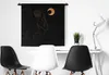MuchoWow® Wandteppich Wandbehang Frau - Mond - Schwarz und Produktbild-Vorschau 3