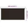 Store extérieur vidaXL 300 x 140 cm, marron, en PEHD Voir les images du produit 7