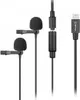 A product shot of a BOYA lavalier microphone set with a lightning connector. Podgląd zdjęcia produktu