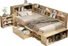 Multifunktionales Kinderbett 90x200 cm mit Stauraum und Produktbild-Vorschau 2