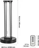 A product shot of a UV lamp with dimensions and a remote control shown separately. Anteprima dell’immagine prodotto