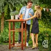 CASARIA® Stehtisch Holz 110 cm Hoch 75 x 75 cm Eckig Massiv Produktbild-Vorschau 2