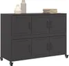 vidaXL Kredens czarny 100,5x39x72 cm stalowy Podgląd zdjęcia produktu 4