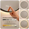 Mirlux LED Badspiegel rund 80 cm mit schwarzem Rahmen Produktbild-Vorschau 3