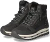 A pair of black Mustang women's ankle boots with a platform sole, displayed against a white background. Anteprima dell’immagine prodotto