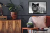 MuchoWow® MuchoWow® Gerahmtes Poster Schwarzer Wolf in Produktbild-Vorschau 2