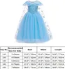 Abito da principessa con mantello per bambine, blu, 7-8 Anteprima dell’immagine prodotto 3
