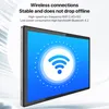 A tablet displaying a WiFi symbol with text describing its wireless capabilities. Produktbild-Vorschau