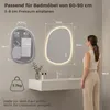 S'AFIELINA LED Badspiegel 50x70 cm asymmetrisch, rahmenlos, Produktbild-Vorschau 3