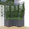 VIDAXL -Planzer mit SLAT 80x80x136 cm Polypropen dunkelgrau Anteprima dell’immagine prodotto 8