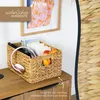 Aufbewahrungskorb faltbarer Korb geflochten aus Wasserhyazinthe Seegras 2er Set HMF 37241-S2 Größe L 36 x 28 x 20 cm vorne Produktbild-Vorschau