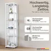 K-Möbel Glasvitrine stehend in Weiss (176x37x33 cm) mit 4 Produktbild-Vorschau 2
