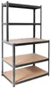 Humberg HR-855, Metallregal mit Schreibtisch, 180 x 100 x Produktbild-Vorschau 1