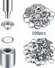 100er Ösenzange Set 10mm Metall Ösen Werkzeug für Stoff Produktbild-Vorschau 3
