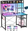 Gaming-Schreibtisch mit Aufsatz, 47-Zoll-Computertisch mit Produktbild-Vorschau 1