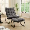 Outdoor Lounge Sessel mit Hocker, gepolstert, Stahlgestell, Produktbild-Vorschau 1