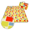 FEBE Picknickdecke 200x200 cm Bunte Rechtecke mit trageriff Produktbild-Vorschau 4