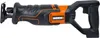 A black and orange reciprocating saw against a white background. Voir les images du produit