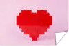 MuchoWow® Poster Herz - Bausteine - Rot 60x40 cm - Produktbild-Vorschau 1